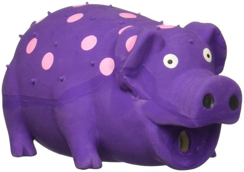 Multipet 9 in Polka Dot Pig Dog Toy, Assorted Color - Image 2